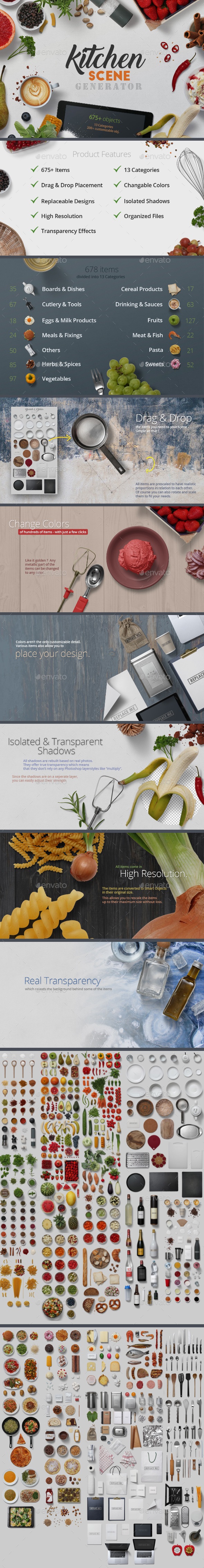 Kitchen Scene Generator, Graphics | GraphicRiver
