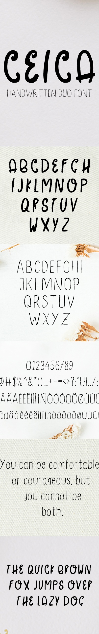 Ceica Handwritten Duo Font, Fonts | GraphicRiver