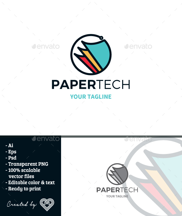 Paper Tech, Logo Templates | GraphicRiver