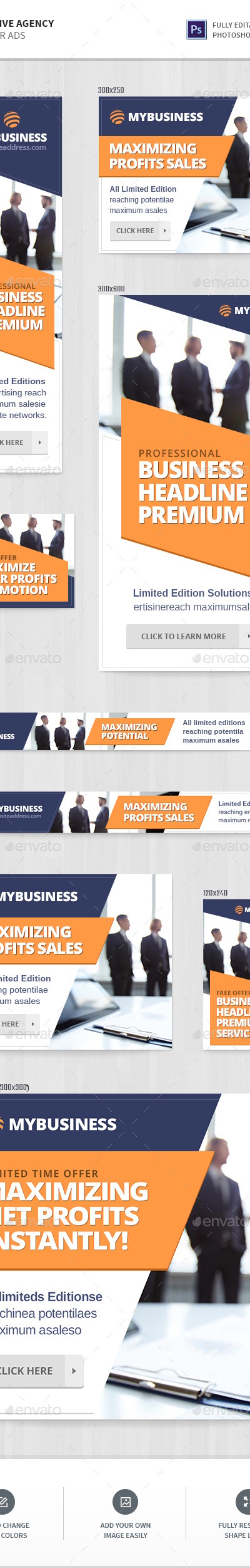 Creative Agency Banners, Web Elements | GraphicRiver