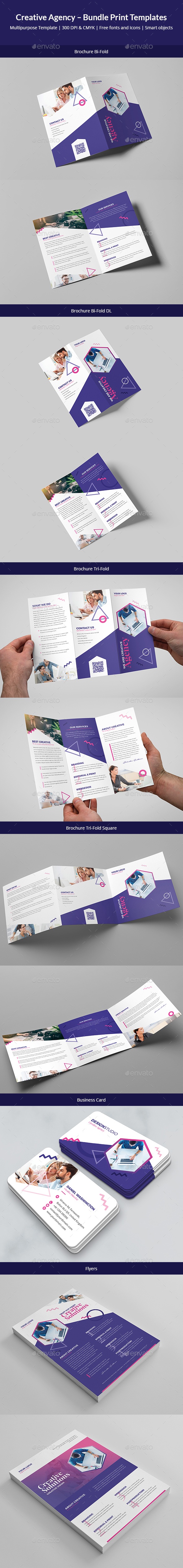 Creative Agency – Bundle Print Templates 6 in 1, Print Templates ...