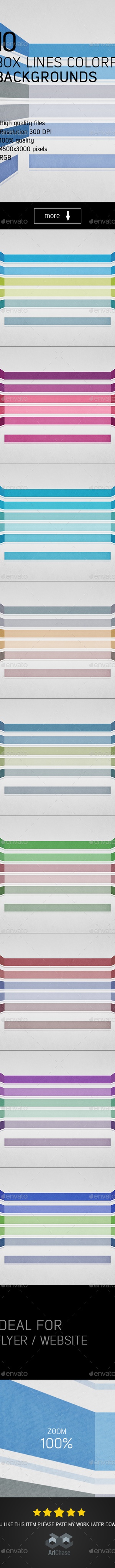 10 Box Lines Colorful Backgrounds, Graphics | GraphicRiver