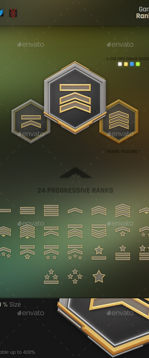 Game Rank Badges, Game Assets | GraphicRiver