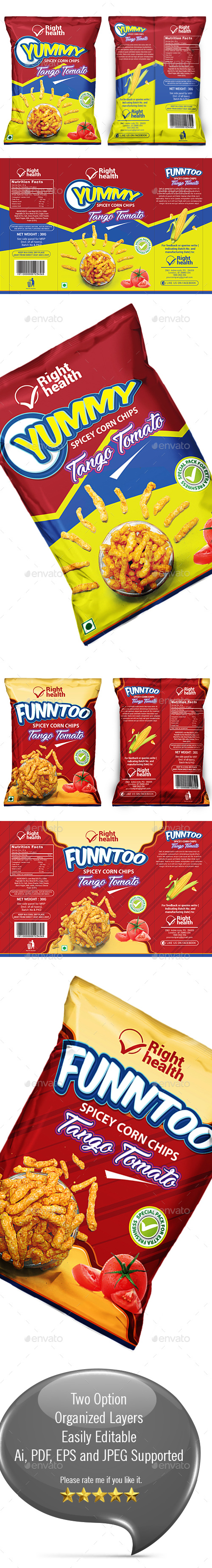 Snacks Packaging Template, Print Templates | GraphicRiver