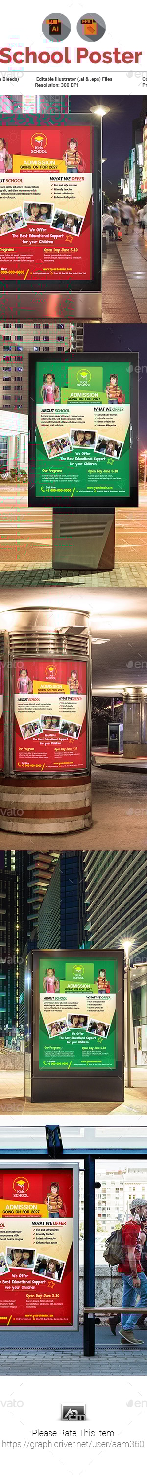 School Promotion Poster, Print Templates | GraphicRiver