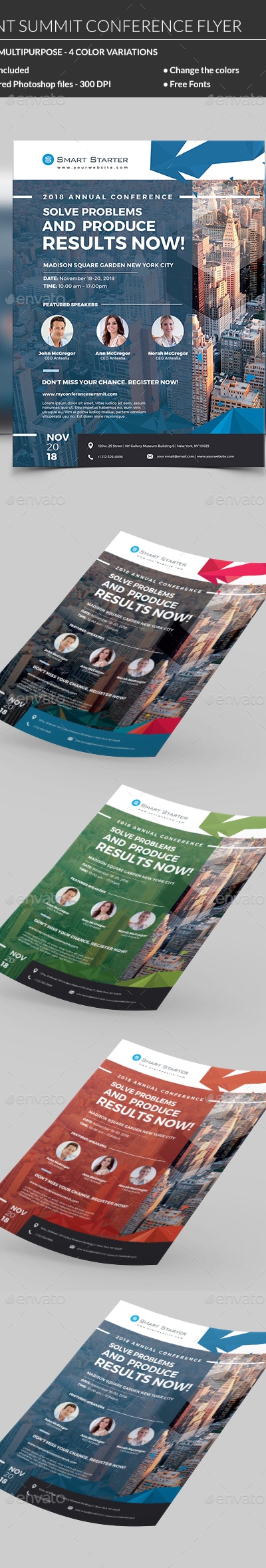 Event Summit Conference Flyer, Print Templates | GraphicRiver