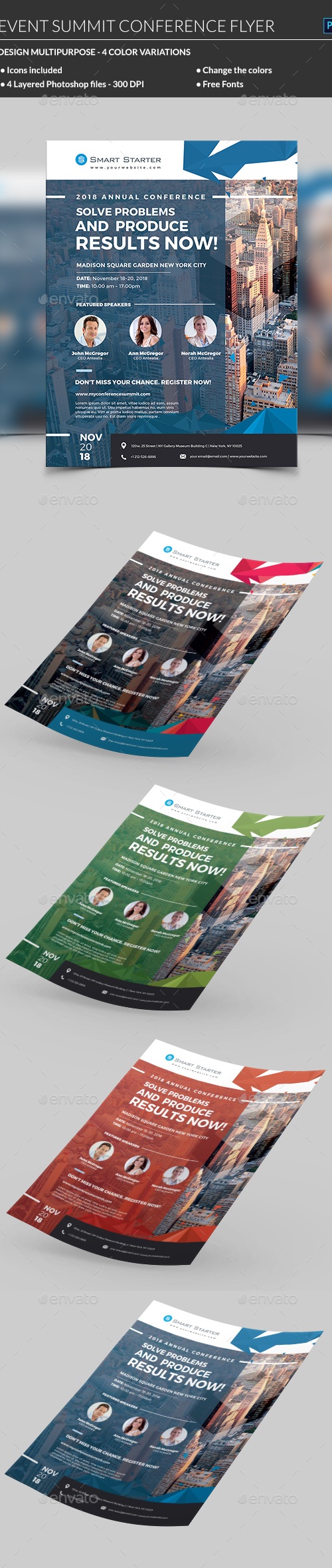 Event Summit Conference Flyer, Print Templates | GraphicRiver