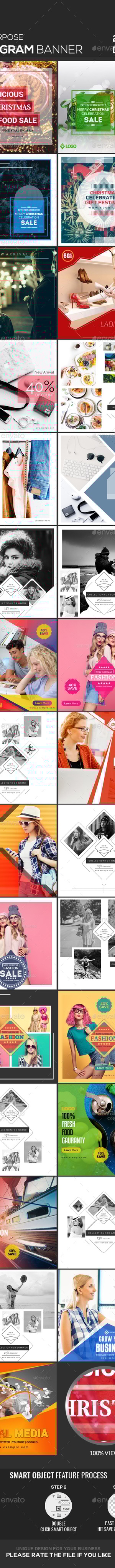 Instagram Bundle - 29 Design, Web Elements | GraphicRiver