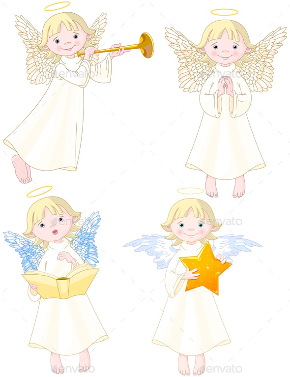 Angels Set, Vectors | GraphicRiver