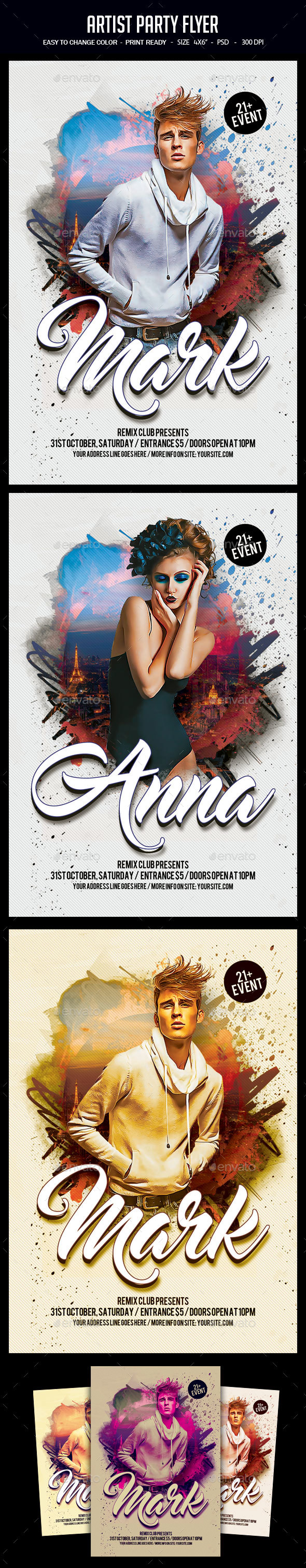 Artist Performance Flyer, Print Templates | GraphicRiver