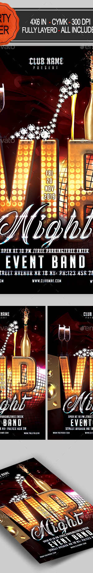 VIP Party Flyer, Print Templates | GraphicRiver