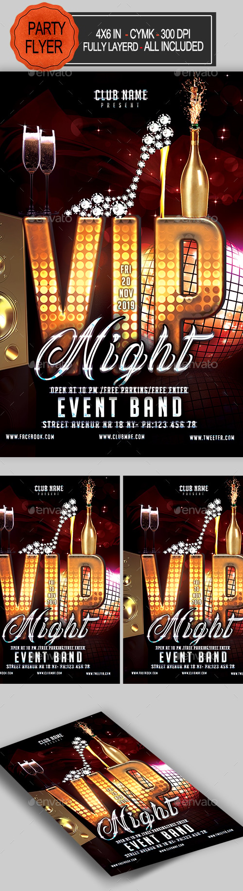 VIP Party Flyer, Print Templates | GraphicRiver