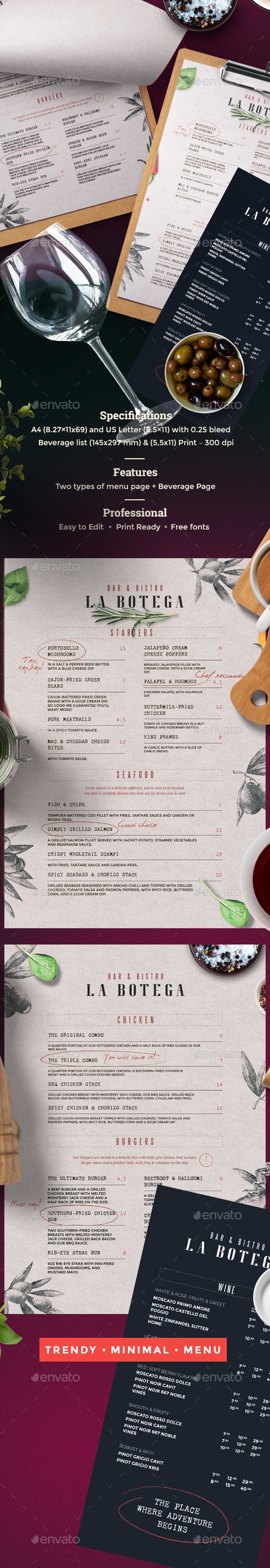 Rustic Menu, Print Templates | GraphicRiver