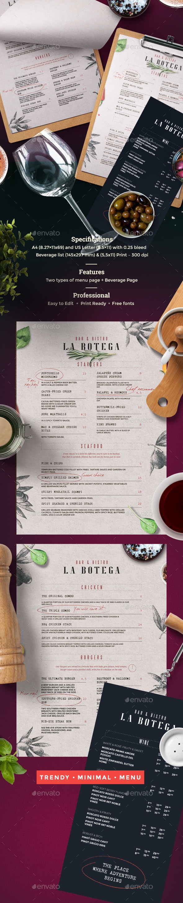 Rustic Menu, Print Templates | GraphicRiver