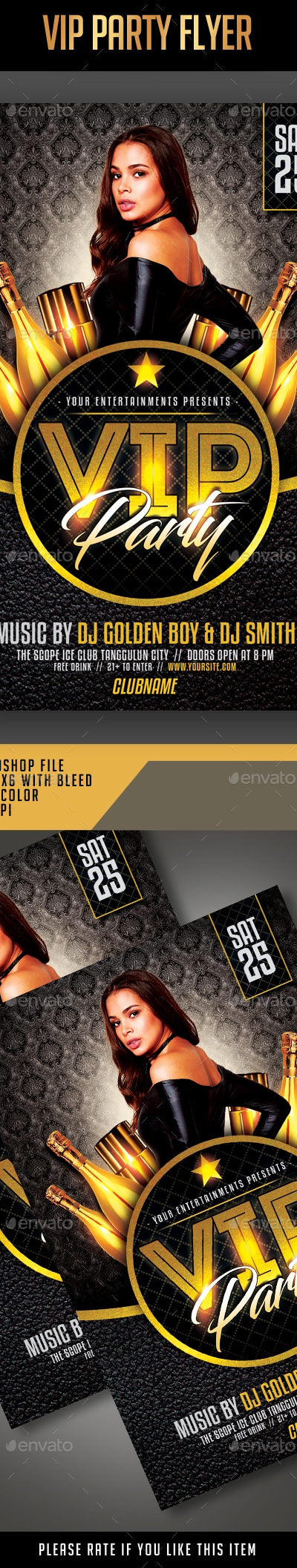 Vip Party Flyer, Print Templates | GraphicRiver