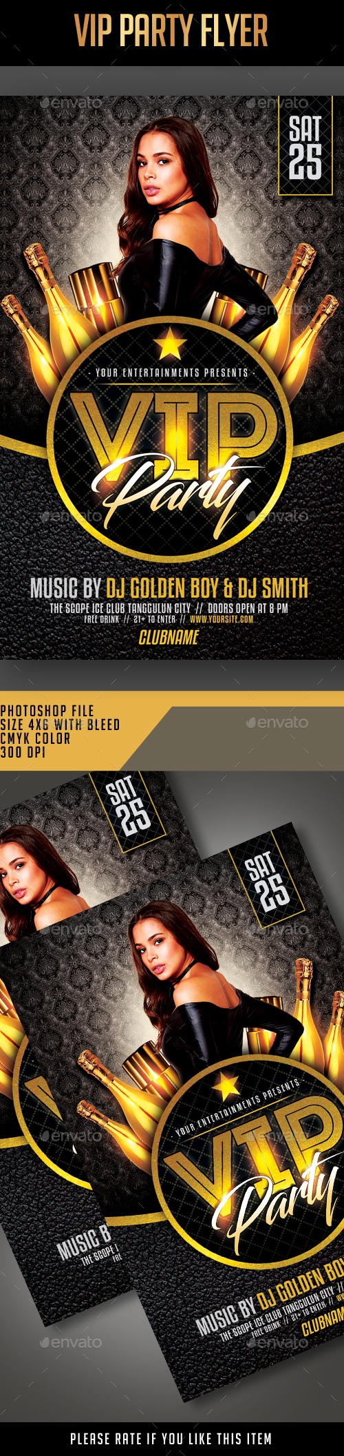 Vip Party Flyer, Print Templates | GraphicRiver
