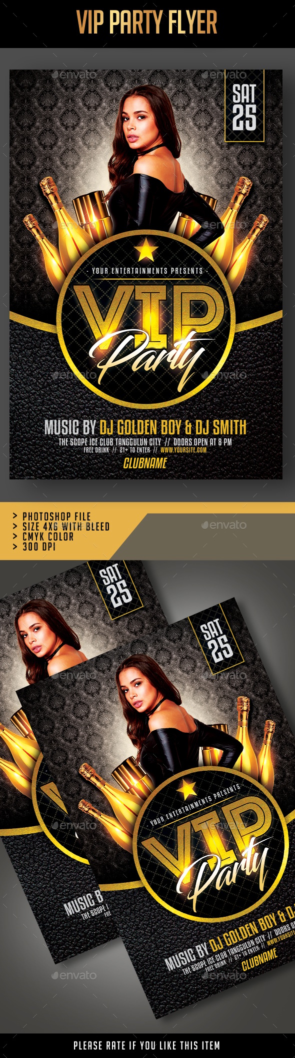 Vip Party Flyer, Print Templates | GraphicRiver