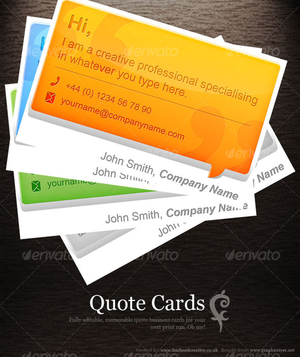 Quote Cards, Print Templates | GraphicRiver