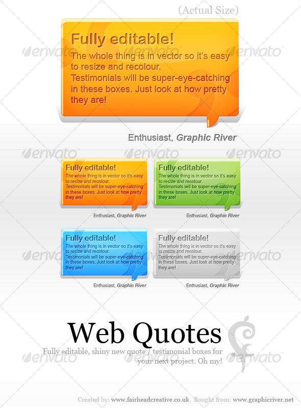 Web Quotes, Web Elements | GraphicRiver