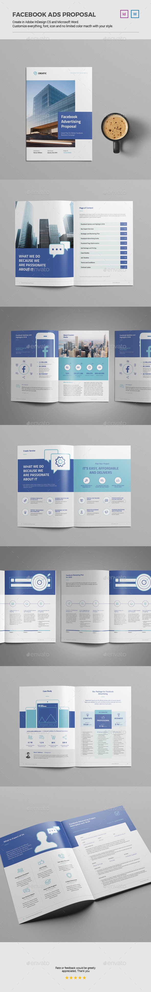 Facebook Advertising Proposal, Print Templates GraphicRiver