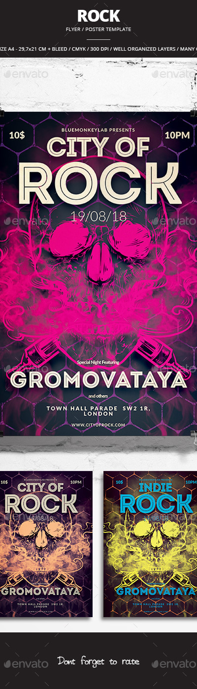 Rock Flyer / Poster 9, Print Templates | GraphicRiver