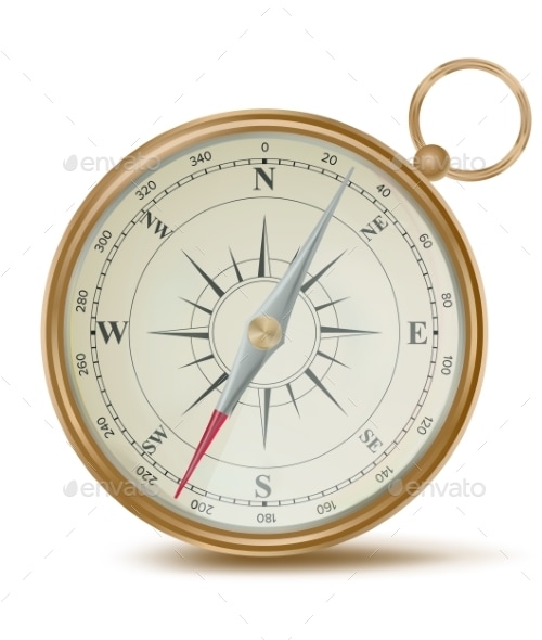 Realistic Compass Vector. Template Design Element, Vectors | GraphicRiver