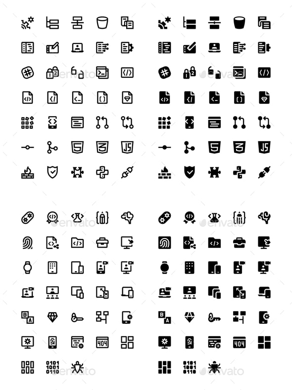 136 Web & Mobile Development Icons, Icons | GraphicRiver