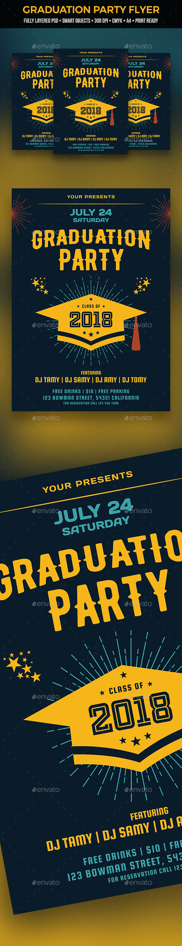 Graduation Flyer, Print Templates | GraphicRiver