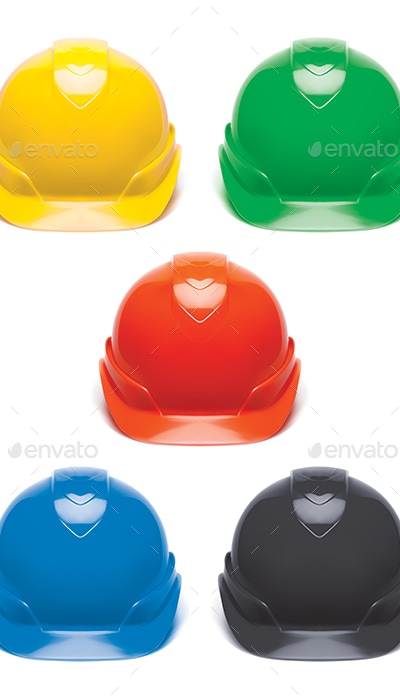 Working Hard Hat Set, Vectors | GraphicRiver