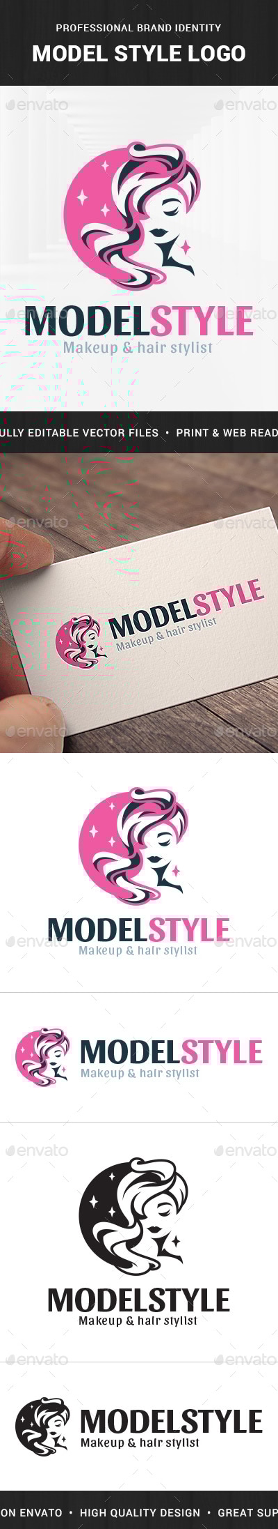 Model Style Logo Template, Logo Templates | GraphicRiver