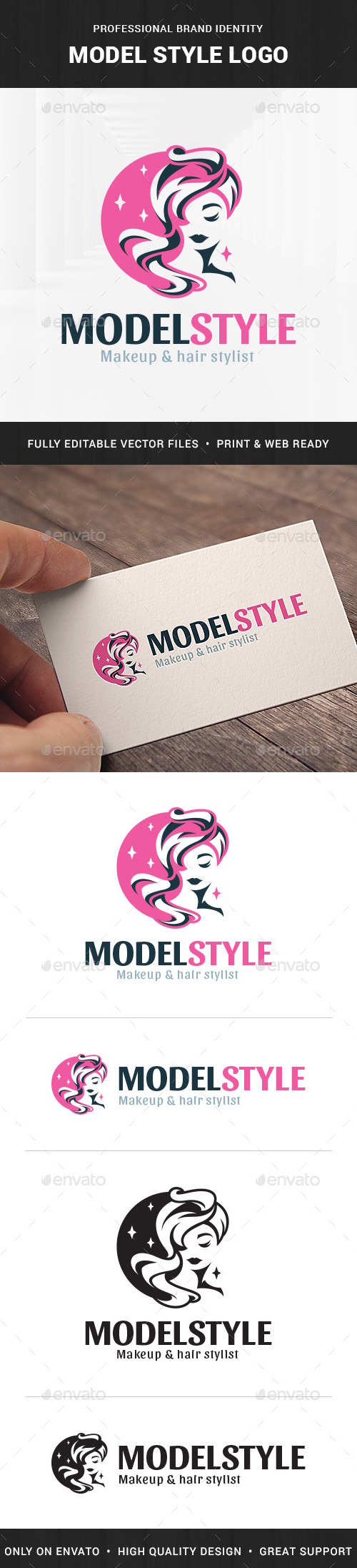Model Style Logo Template, Logo Templates | GraphicRiver
