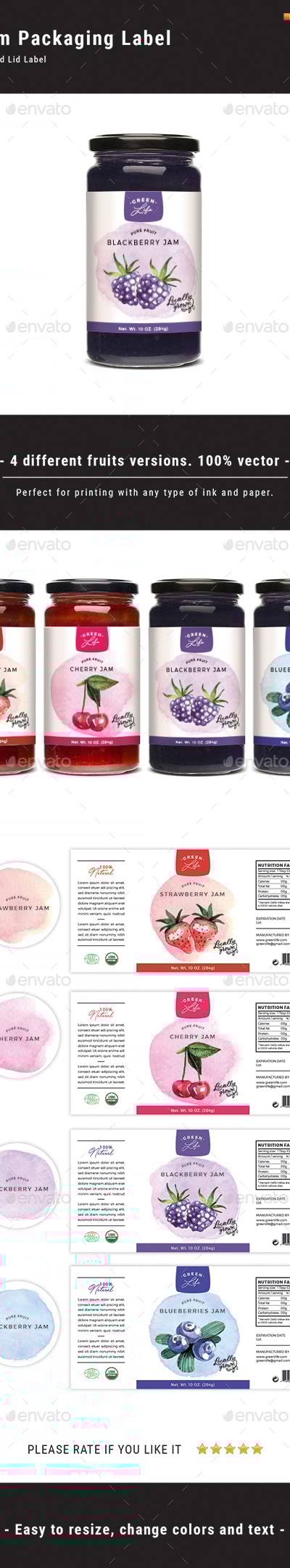 Jam Packaging Label, Print Templates | GraphicRiver