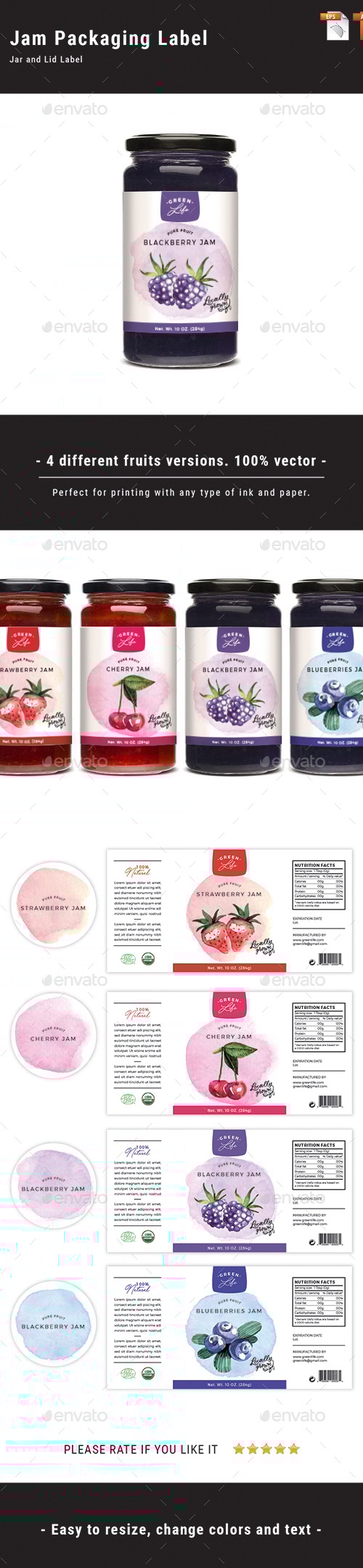 Jam Packaging Label, Print Templates | GraphicRiver