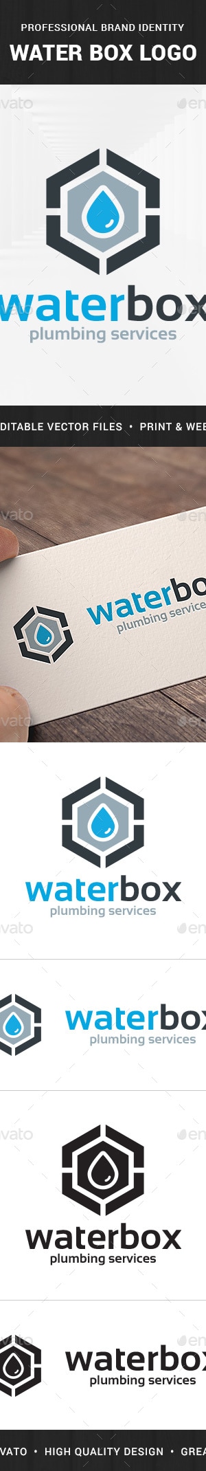 Water Box Logo Template, Logo Templates | GraphicRiver