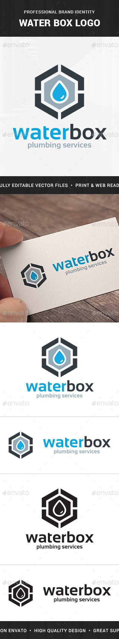 Water Box Logo Template, Logo Templates | GraphicRiver