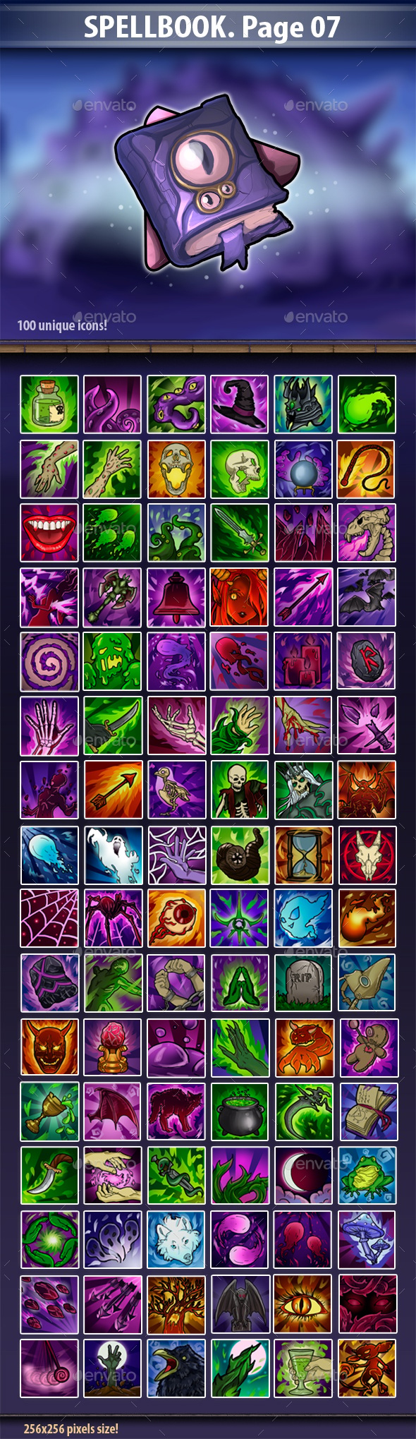 SpellBook Page 07, Game Assets | GraphicRiver
