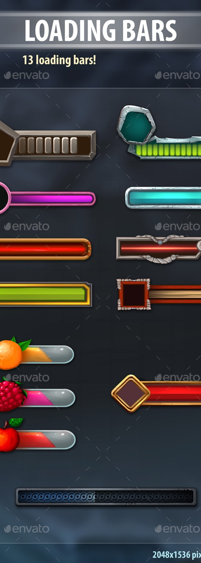 Loading Bars, Game Assets | GraphicRiver