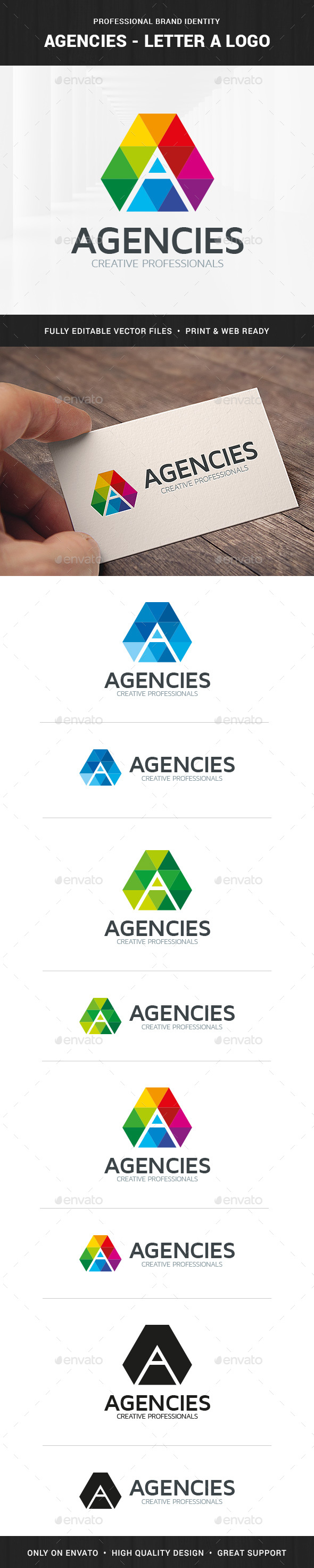 Agencies - Letter A Logo, Logo Templates | GraphicRiver