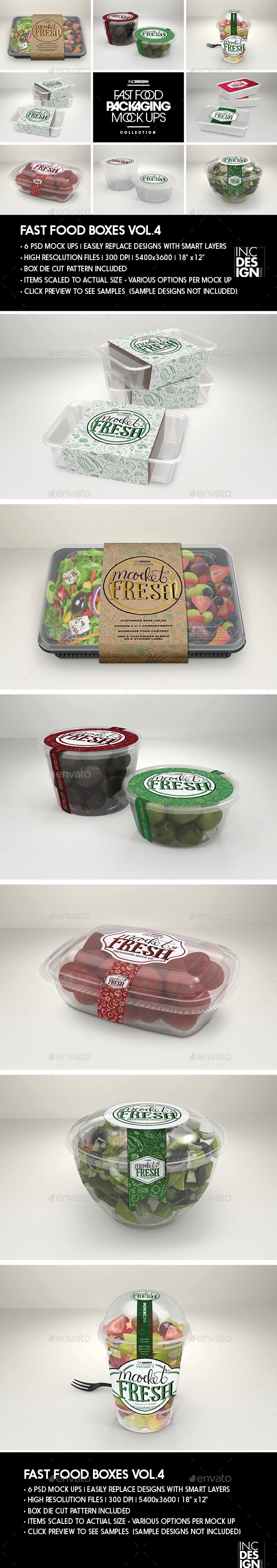 Fast Food Boxes Vol.4: Take Out Packaging Mock Ups, Graphics | GraphicRiver