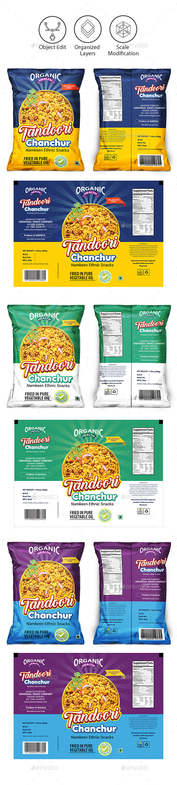 Snacks Packaging Template Vol 3, Print Templates | GraphicRiver