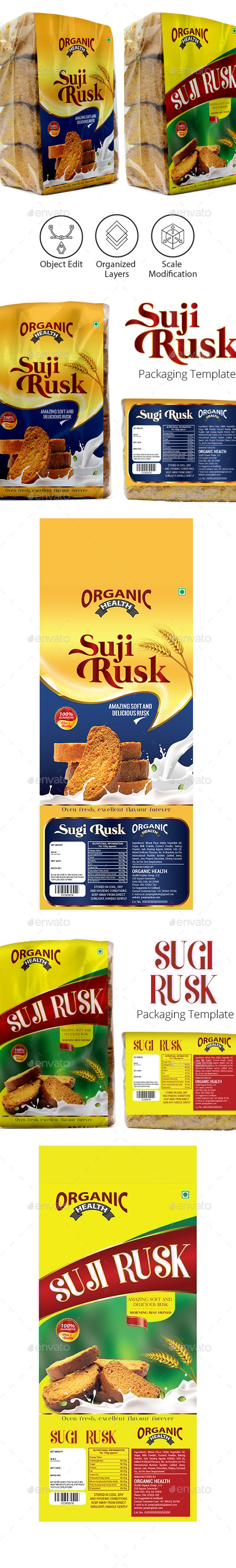 Rusk Packaging Template Vol-1, Print Templates | GraphicRiver