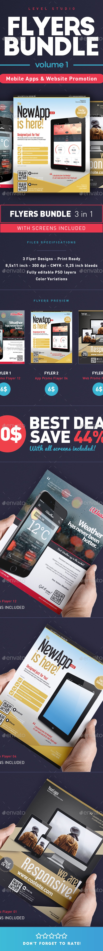Bundle Flyers App & Web Promo (vol. 1), Print Templates | GraphicRiver