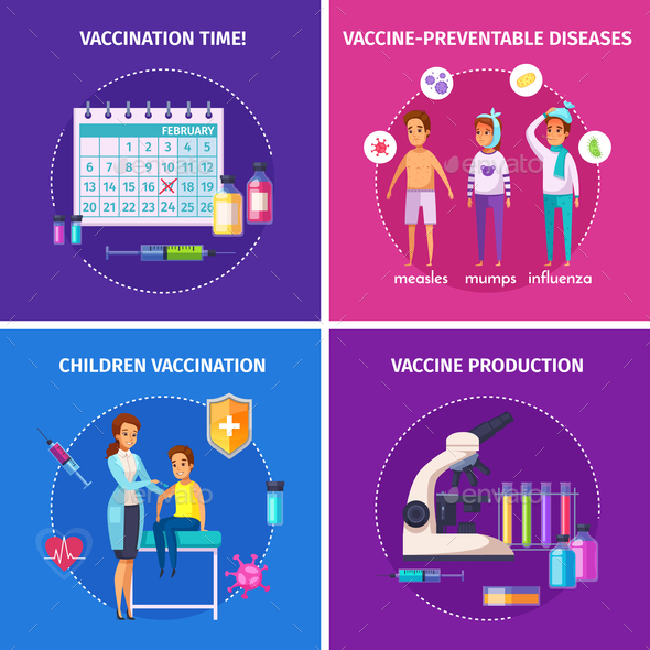 Vaccination Immunity Design Concept, Vectors | GraphicRiver