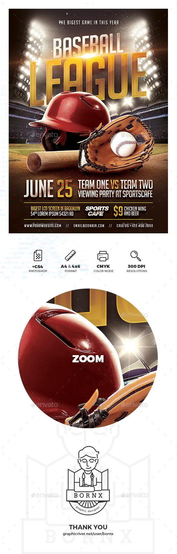 Baseball Flyer, Print Templates | GraphicRiver