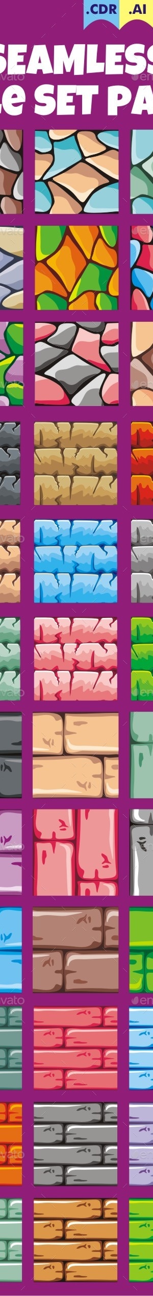 Seamless Tileset Pack 4, Game Assets | GraphicRiver