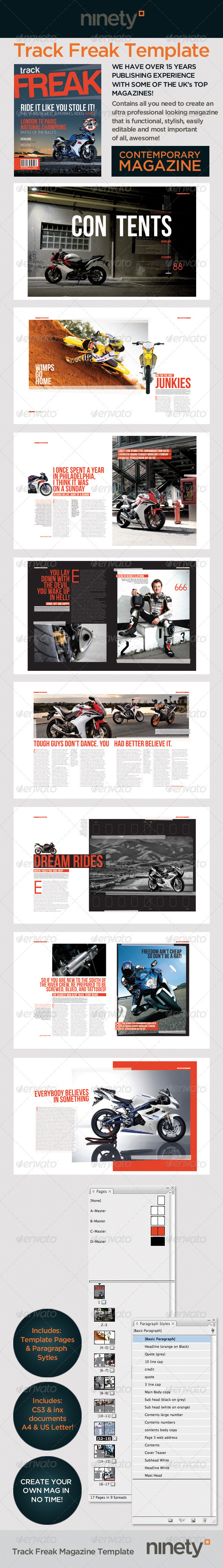 Track Freak Magazine Template, Print Templates | GraphicRiver