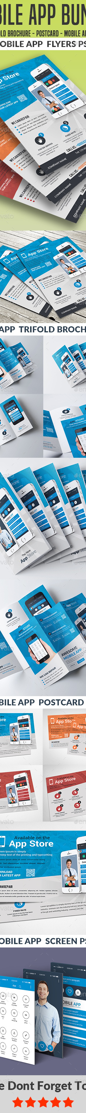 Mobile App Bundle, Print Templates | GraphicRiver
