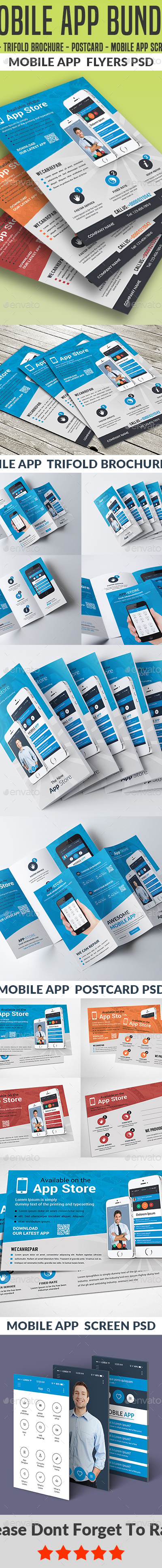 Mobile App Bundle, Print Templates | GraphicRiver