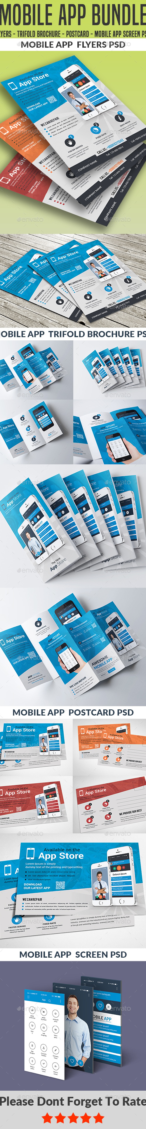 Mobile App Bundle, Print Templates | GraphicRiver