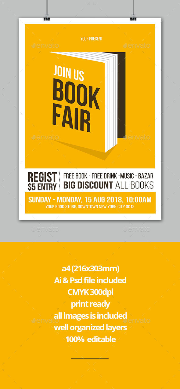 Book Fair Flyer, Print Templates | GraphicRiver